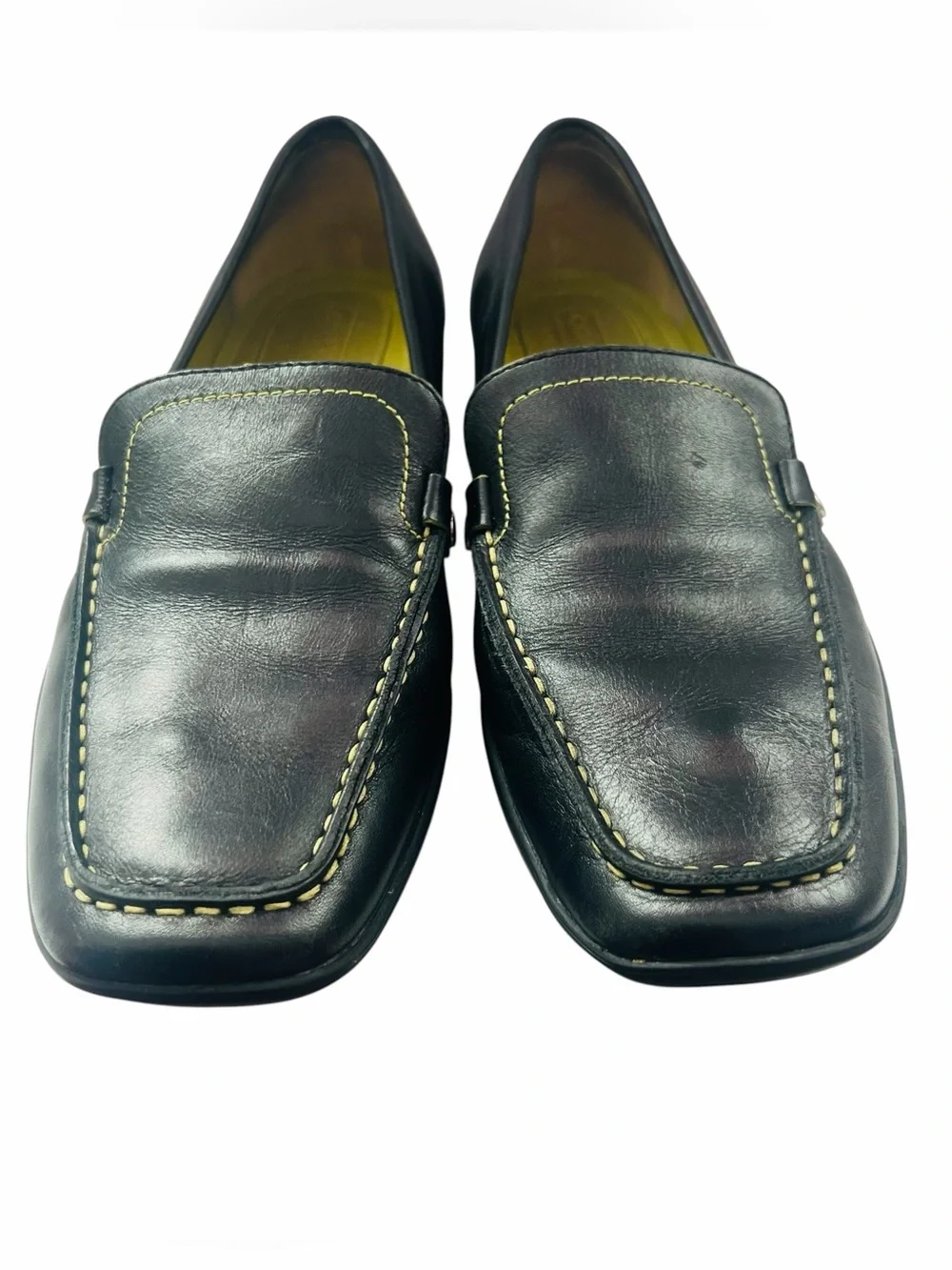 Coach DAISY Loafer Flat Women' Black Leather Slip-On Driving Moc Shoes